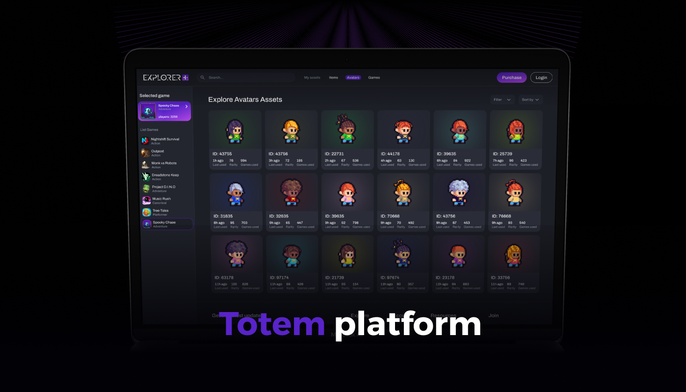 Totem Web Explorer: NFT Gaming Platform